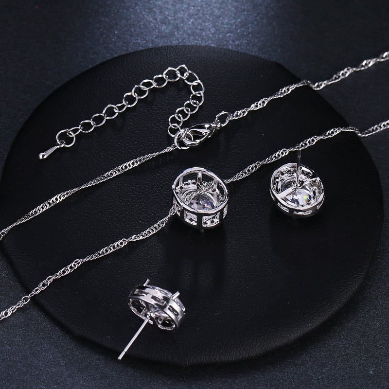 Oval Cubic Zirconia Wedding Jewelry Sets