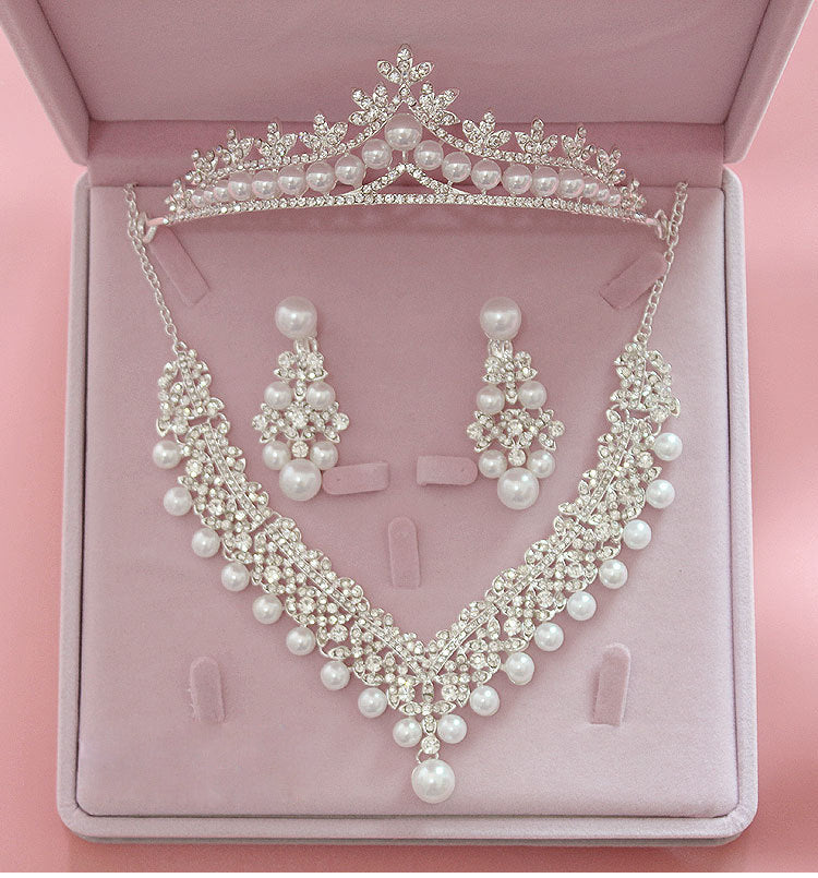 Magnificent Pearl Wedding Bridal Jewelry Sets Women