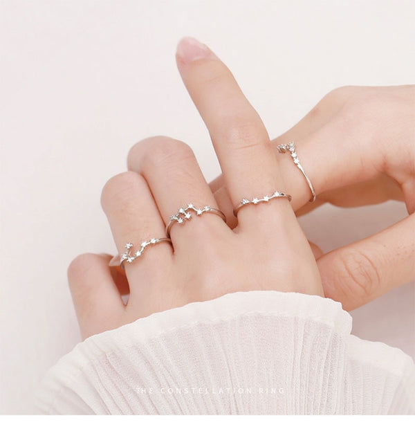 Female Elegant Zodiac Sign Finger Rings for Women