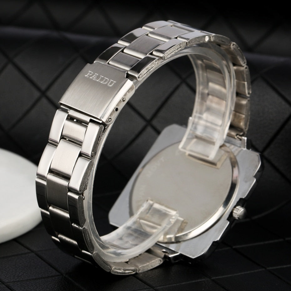 Turntable Numbers Dial Men Women Quartz Wrist Watch