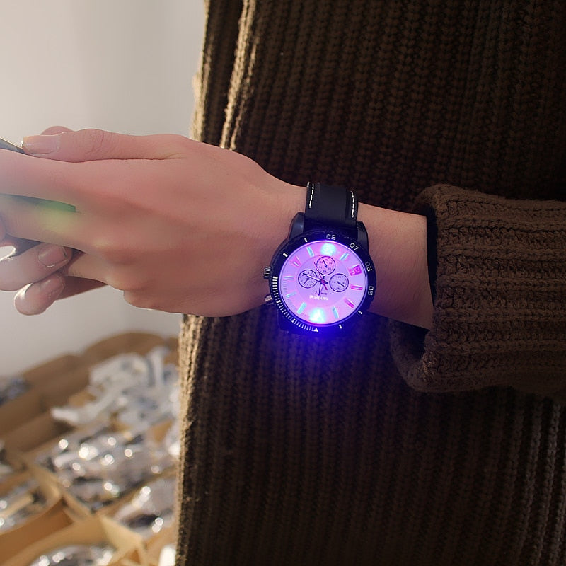 Silicone Fashion Hours Led Luminous Glow Super Large Dial Trend watch