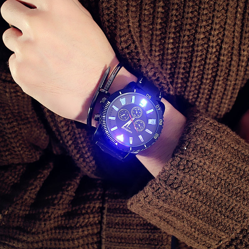 Silicone Fashion Hours Led Luminous Glow Super Large Dial Trend watch