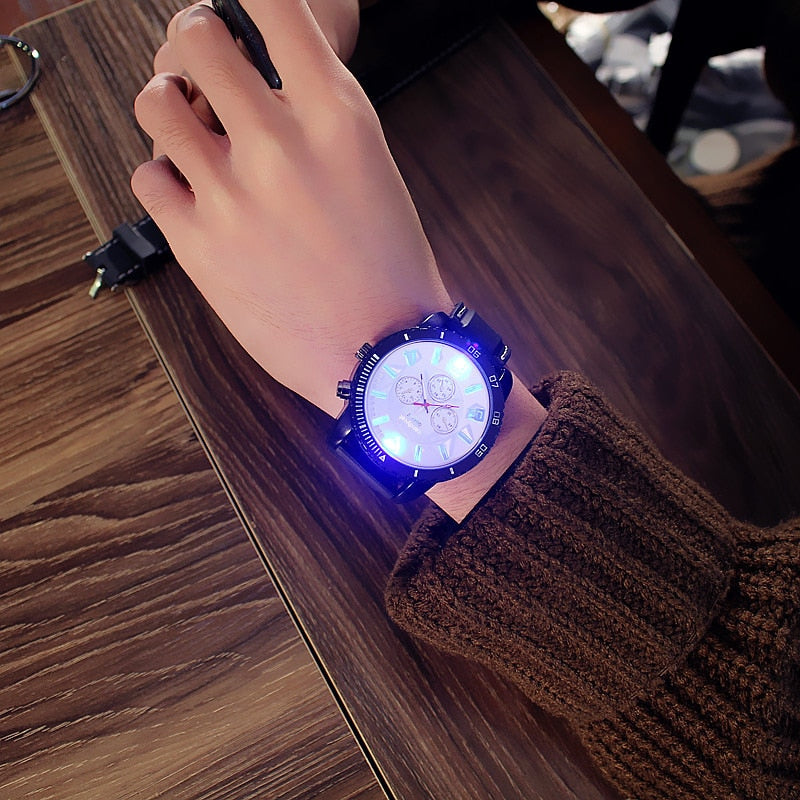 Silicone Fashion Hours Led Luminous Glow Super Large Dial Trend watch