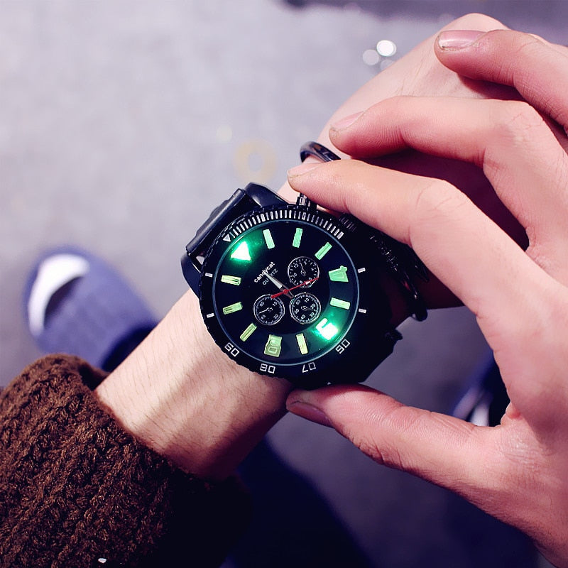 Silicone Fashion Hours Led Luminous Glow Super Large Dial Trend watch