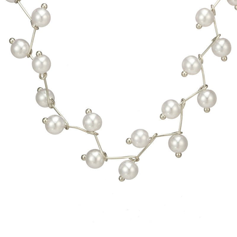 Fashion Women Necklace Choker Pearl Necklace