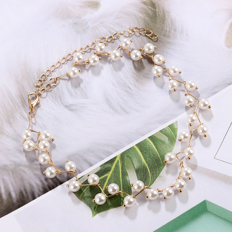 Fashion Women Necklace Choker Pearl Necklace