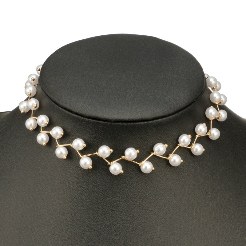 Fashion Women Necklace Choker Pearl Necklace
