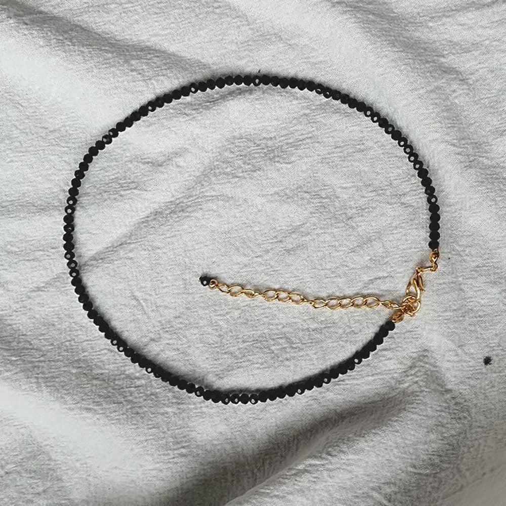 Fashion Brand Simple Black Beads Short Necklace