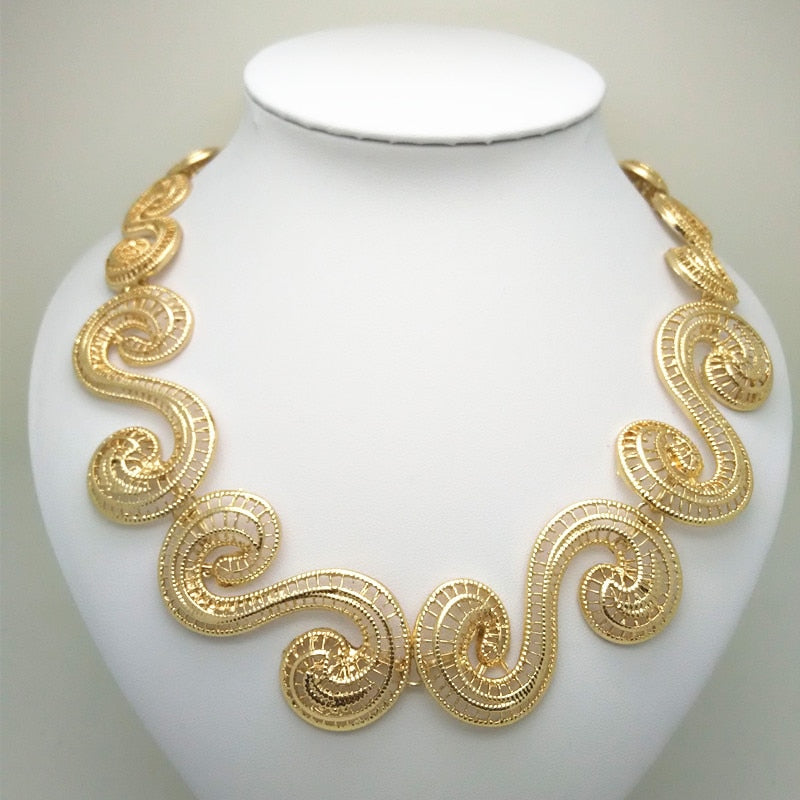 Gold Color Zinc Alloy Jewelry Set