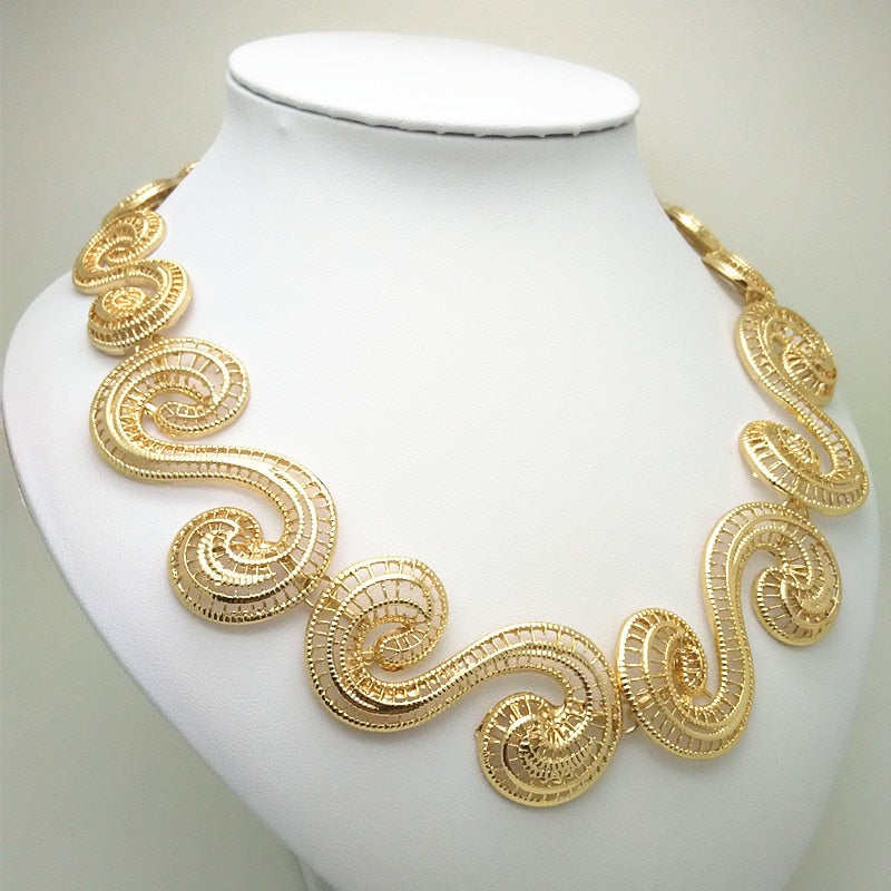 Gold Color Zinc Alloy Jewelry Set