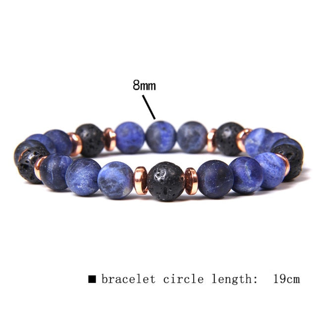Natural Matte pink Zebra gem Stone beads beaded bracelet for women