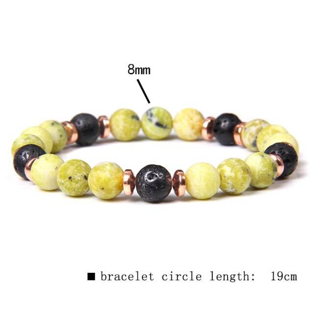 Natural Matte pink Zebra gem Stone beads beaded bracelet for women