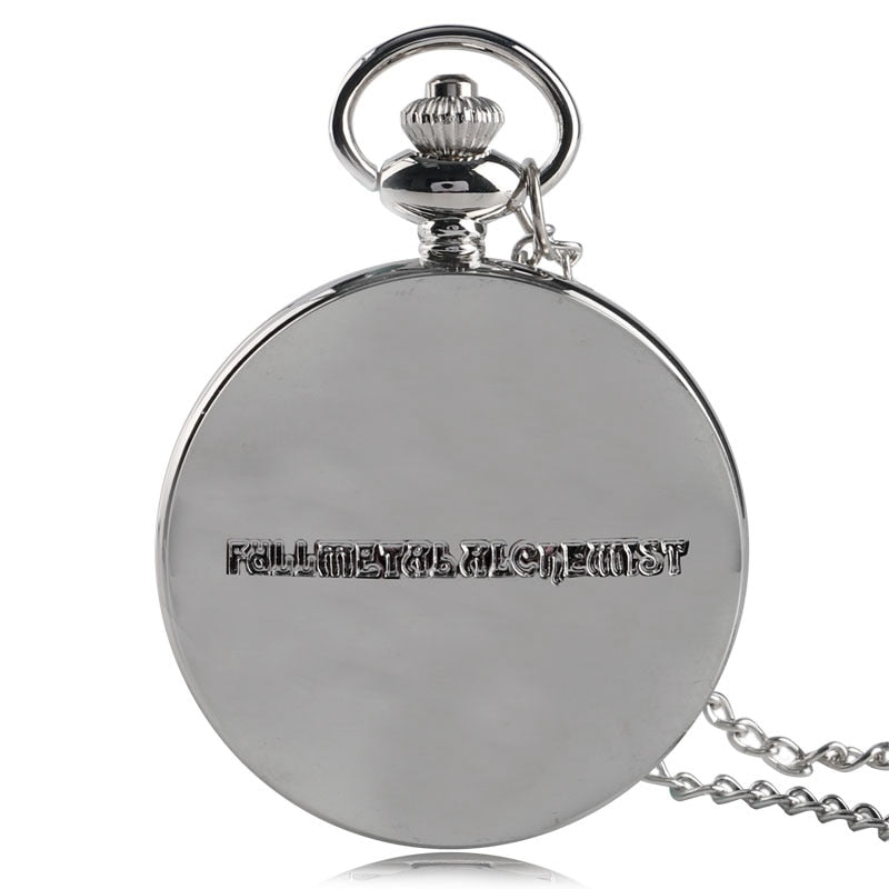 Fullmetal Alchemist Silver Watch Pendant Men Quartz Pocket Watch