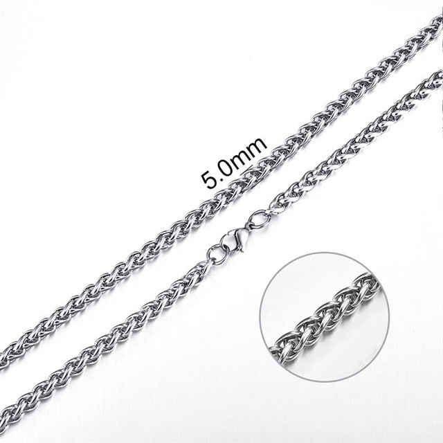 2mm-7mm Rope Chain Necklace