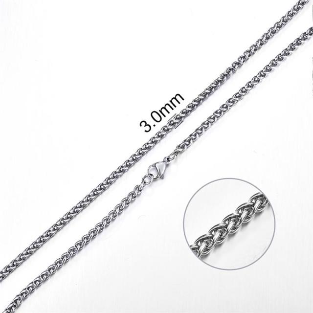 2mm-7mm Rope Chain Necklace
