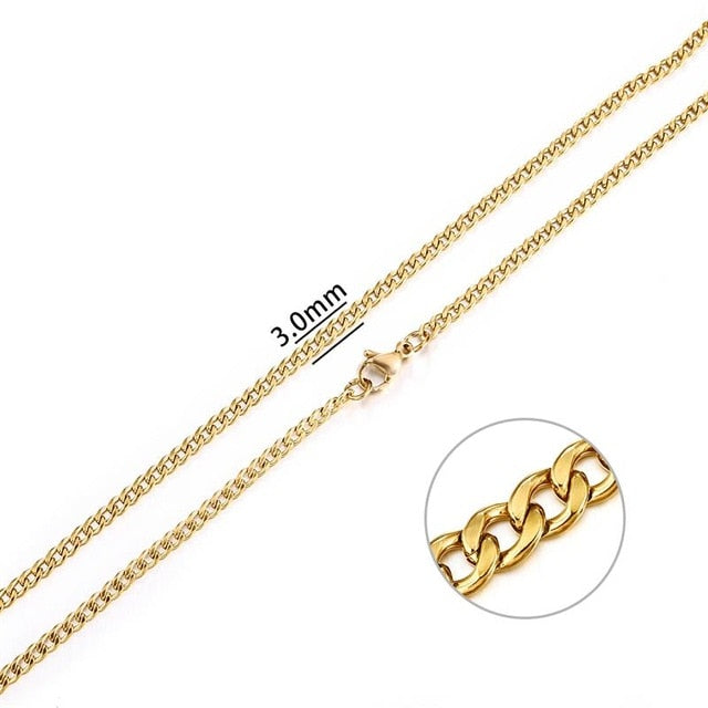 2mm-7mm Rope Chain Necklace