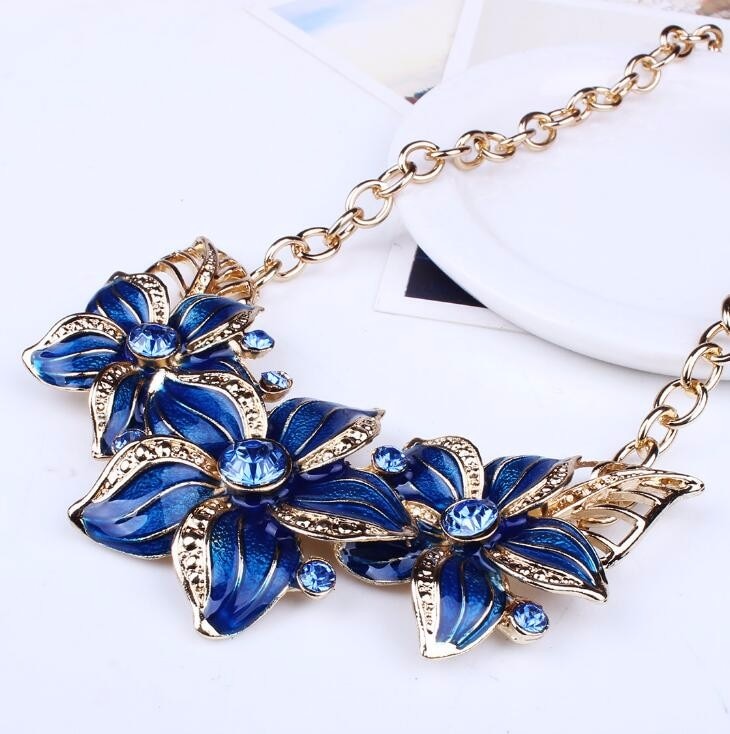 Austrian Crystal Enamel Flower Jewelry Sets