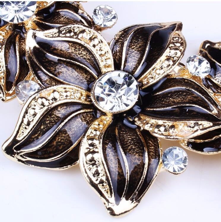 Austrian Crystal Enamel Flower Jewelry Sets