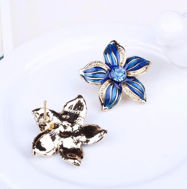 Austrian Crystal Enamel Flower Jewelry Sets