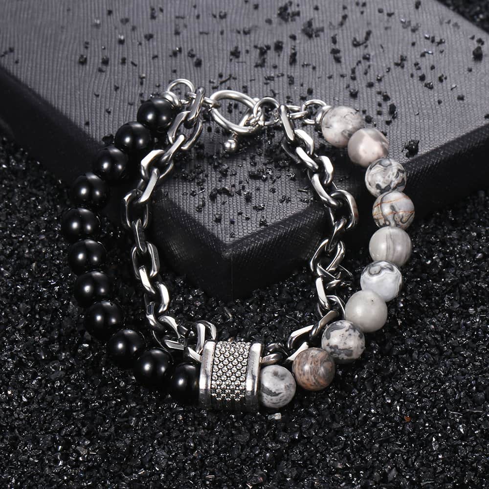 Men's Tiger Eye Stone Beaded Bracelet