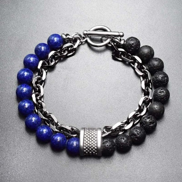 Men's Tiger Eye Stone Beaded Bracelet