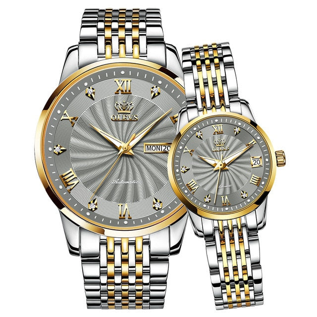 Luxury Automatic Mechanical Watch Stainless Steel Waterproof Clock