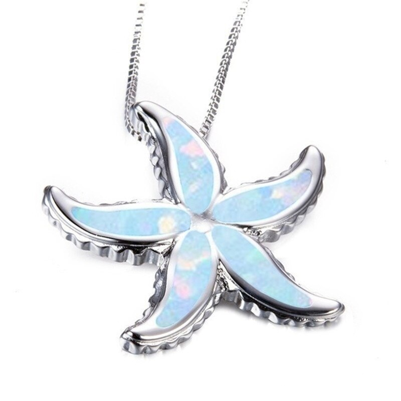 New Stylish Blue Color Starfish Necklace Earring Set