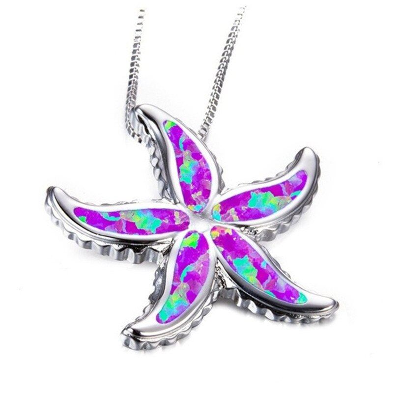 New Stylish Blue Color Starfish Necklace Earring Set