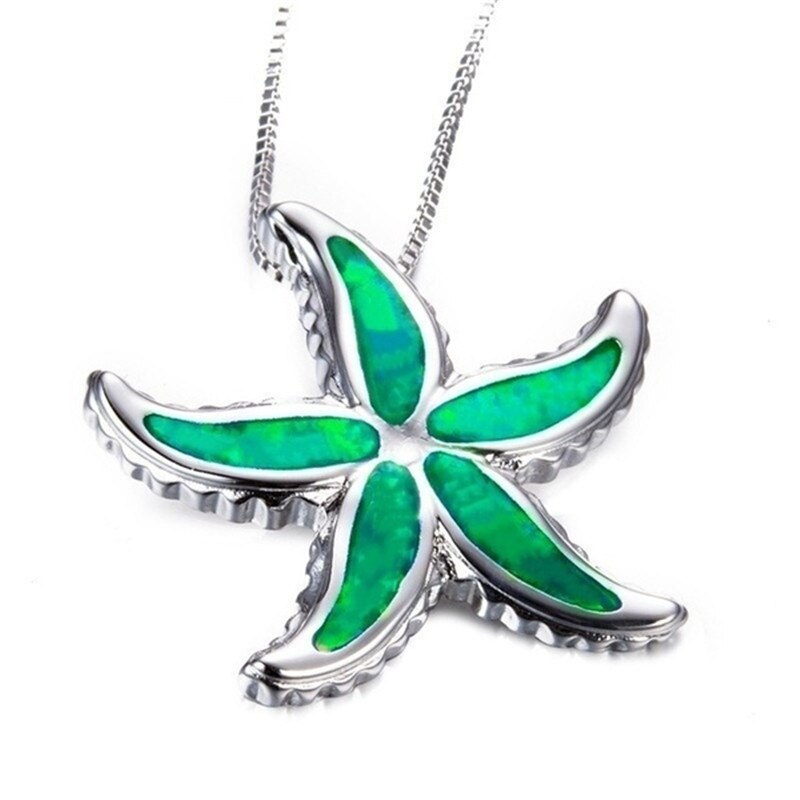 New Stylish Blue Color Starfish Necklace Earring Set