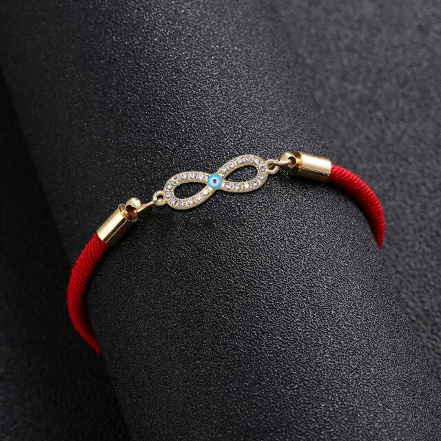 Digital 8 Crosses Infinity Silver Color Bracelet