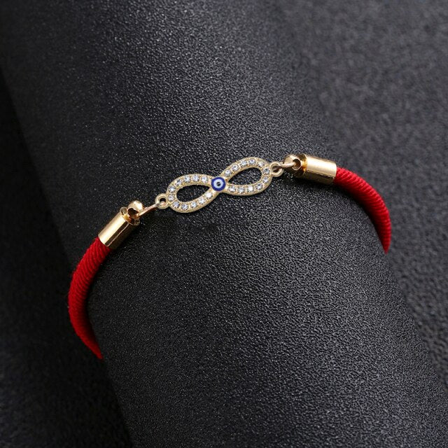 Digital 8 Crosses Infinity Silver Color Bracelet
