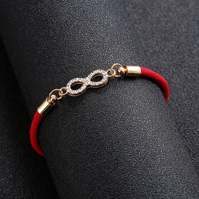 Digital 8 Crosses Infinity Silver Color Bracelet