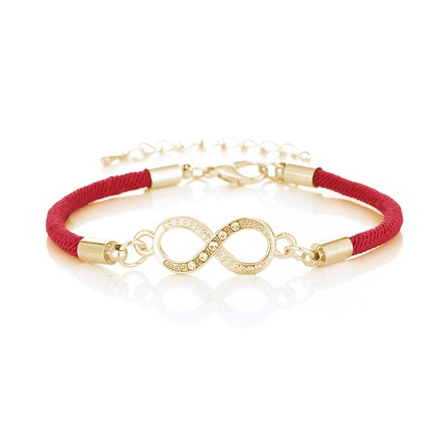 Digital 8 Crosses Infinity Silver Color Bracelet