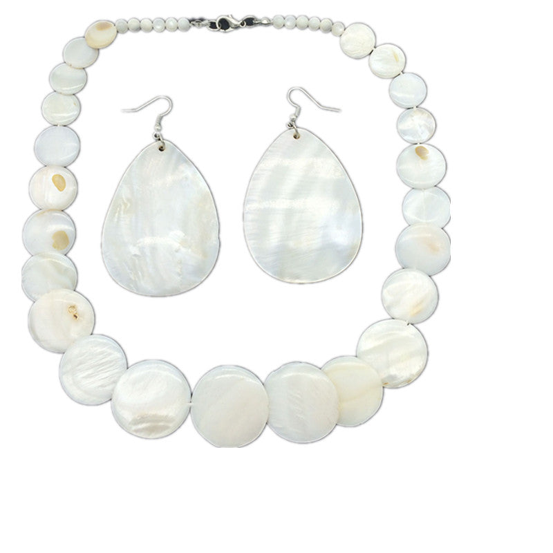 new design mermaid maxi  cheap shell necklace set