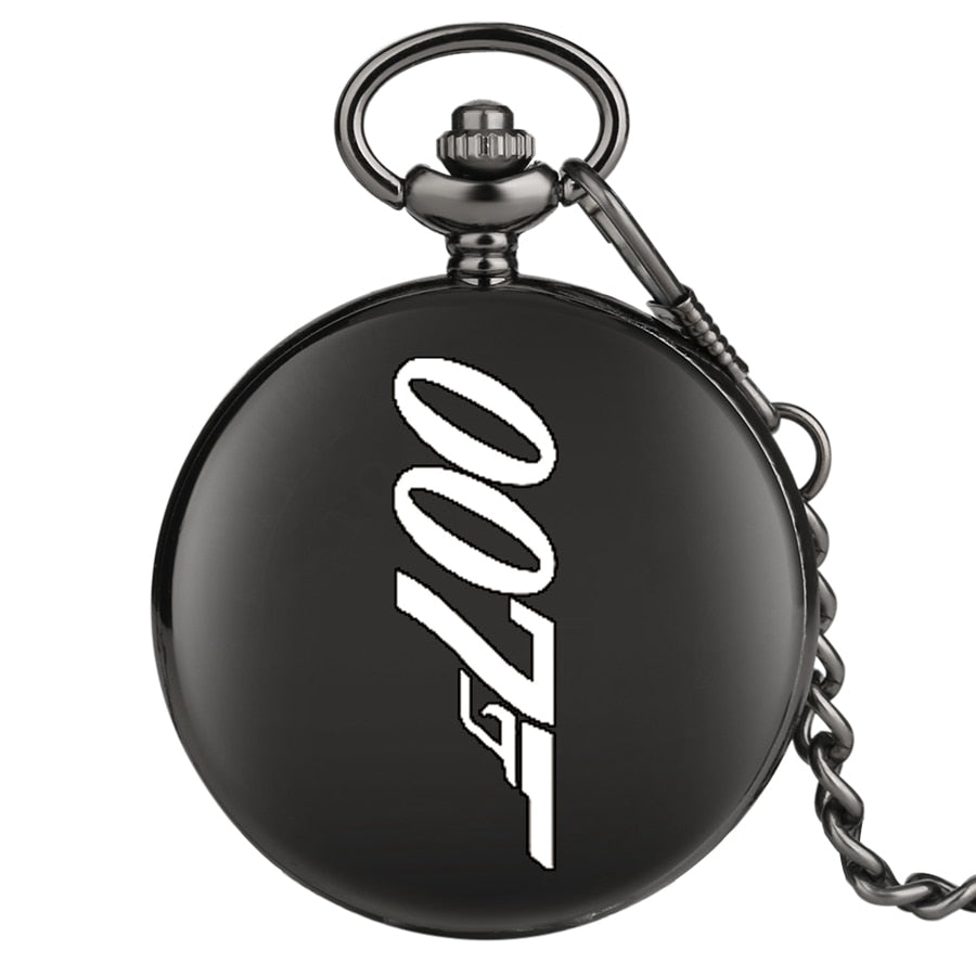 007 Pattern Quartz Pocket Watch