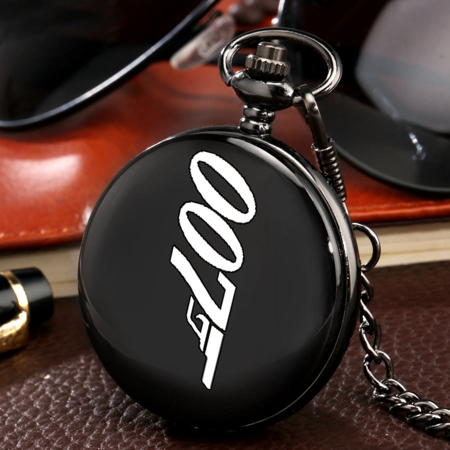 007 Pattern Quartz Pocket Watch