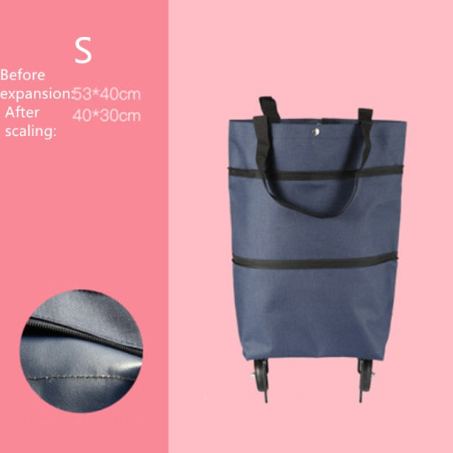 Collapsible Shopping Bag with Wheels