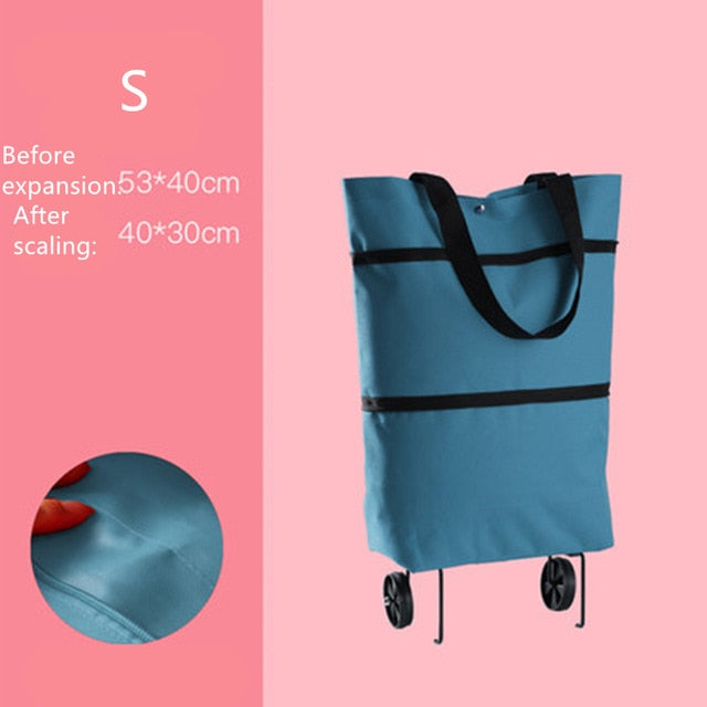 Collapsible Shopping Bag with Wheels