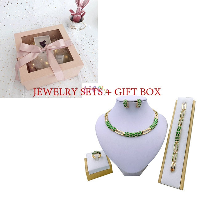 Luxury Bridal Nigerian Wedding African Beads Jewelry Set