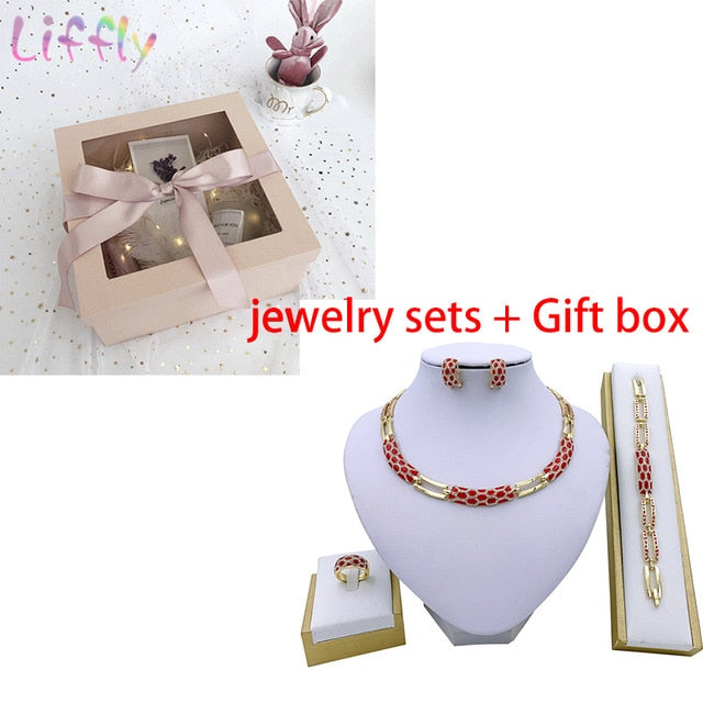 Luxury Bridal Nigerian Wedding African Beads Jewelry Set
