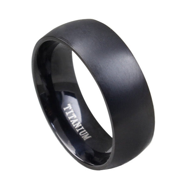 Anillos de acero inoxidable para hombre Anillo de acero de titanio negro