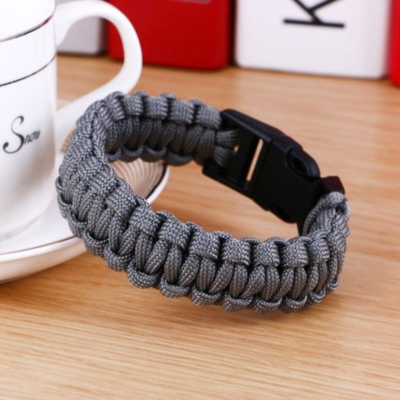 Outdoor Camping Hiking Buckle Wristband Women Rope Bracelet