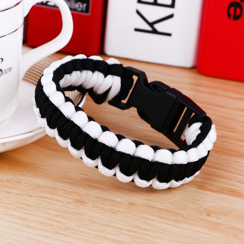 Outdoor Camping Hiking Buckle Wristband Women Rope Bracelet