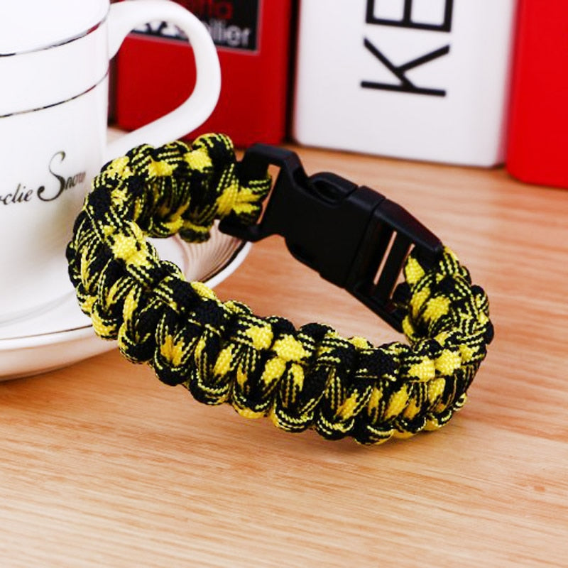 Outdoor Camping Hiking Buckle Wristband Women Rope Bracelet