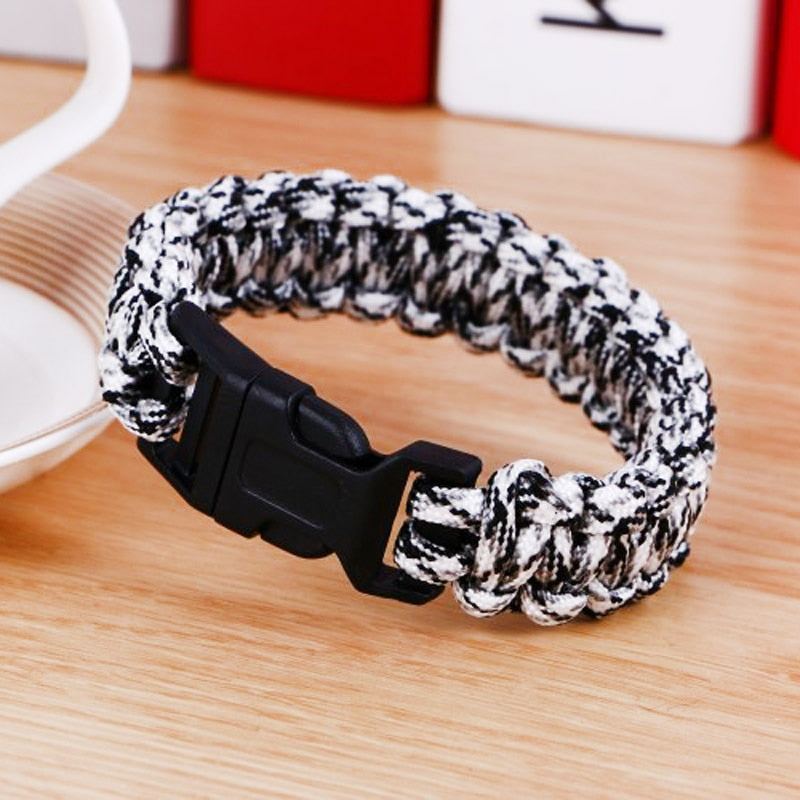 Outdoor Camping Hiking Buckle Wristband Women Rope Bracelet