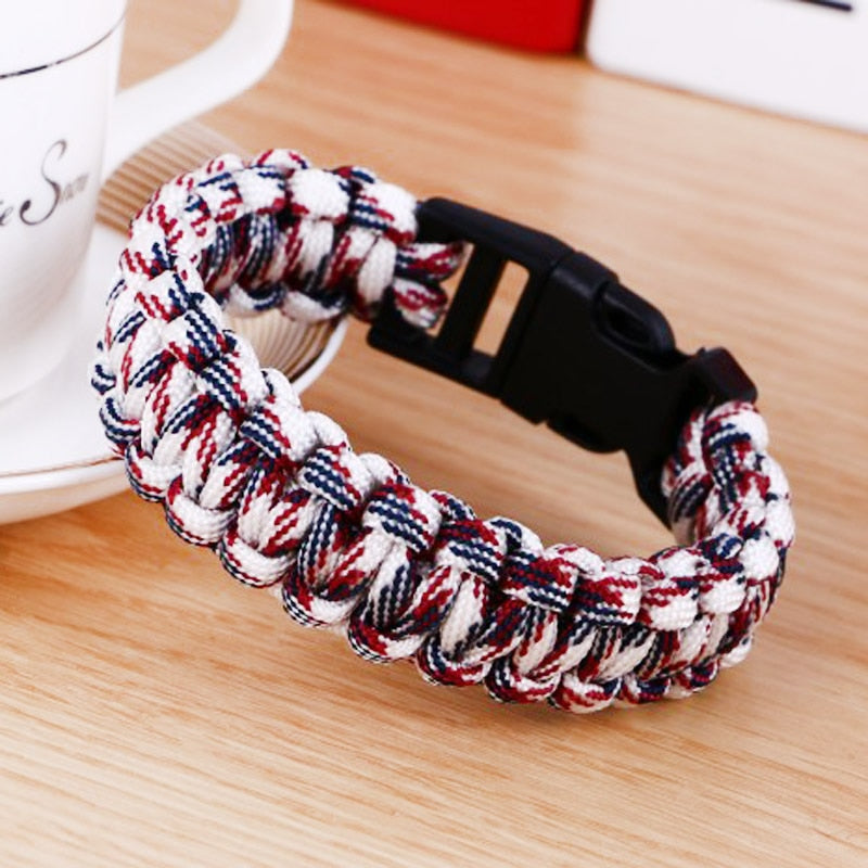 Outdoor Camping Hiking Buckle Wristband Women Rope Bracelet