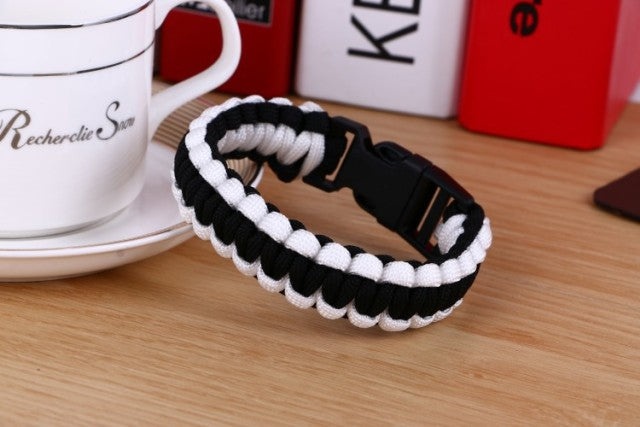 Outdoor Camping Hiking Buckle Wristband Women Rope Bracelet
