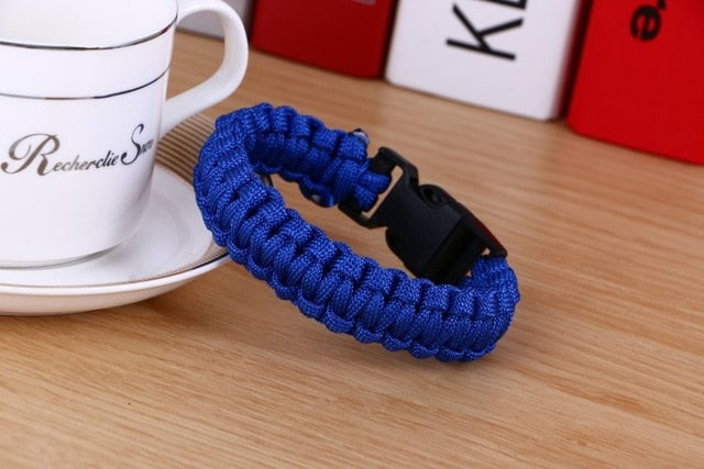 Outdoor Camping Hiking Buckle Wristband Women Rope Bracelet
