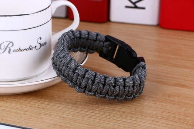 Outdoor Camping Hiking Buckle Wristband Women Rope Bracelet