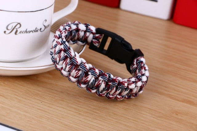 Outdoor Camping Hiking Buckle Wristband Women Rope Bracelet